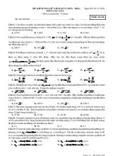 Đề kiểm tra giữa học kỳ I (2015  2016) môn Vật lí 12 (thời gian làm bài 45 phút)